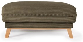 Poggiapiedi verde con rivestimento in velluto a coste Tori – Bonami Selection