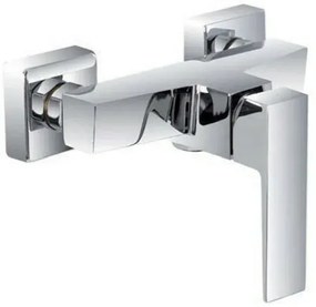 Set miscelatori lavabo bidet e doccia esterno cromo lucido Kubo