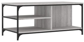 Tavolino da salotto grigio sonoma 100x50x45cm legno multistrato