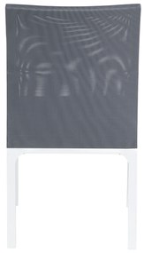 Set di 8 sedie tessuto grigio scuro e bianco BACOLI Beliani