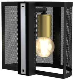 Applique KAGA 1xE27/60W/230V nero/oro