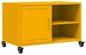 Mobile tv giallo senape 68x39x43,5cm acciaio laminato a freddo