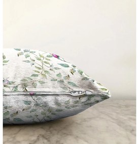 Federa beige con rose in cotone, 55 x 55 cm - Minimalist Cushion Covers