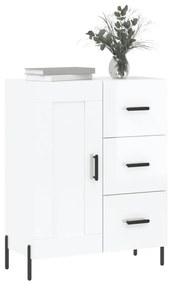 Credenza 69,5x34x90 cm in legno multistrato bianco lucido