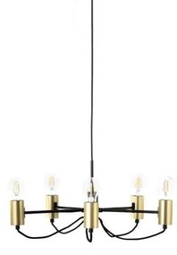 Lindby - Prospa 5 Lampadario Black/Brass Lindby