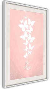 Poster  Butterfly Dream  Cornice Quadri Cornice nera con pass-partout, Larghezza x Altezza Home decor 40x60