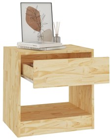 Comodini 2 pz 40x31x40 cm in legno massello di pino