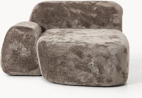Modulo angolare chaise longue in teddy bouclé Wolke