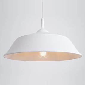 Sollux SL.1327 - Lampadario a sospensione con filo FRIKA 1xE27/15W/230V diametro 34 cm bianco