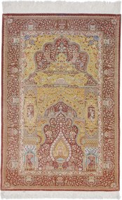 Ghom Tappeto persiano 80x120 Rosa (Iran) Annodato A Mano