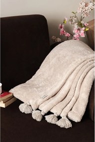 Copriletto marrone chiaro in micropile 160x200 cm Puffy – Mijolnir