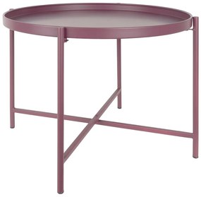 Tavolino da salotto rotondo color malva in metallo ø 50 cm Meseta – Leitmotiv