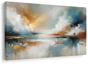Quadro su tela – Cielo dorato sull’acqua