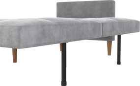 Divano in grigio chiaro allungabile con rivestimento in velluto 207 cm Lilly – Støraa