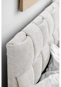 Letto matrimoniale imbottito color crema con rete inclusa 180x200 cm Eve – Miuform