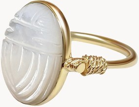 Anello placcato in oro con madreperla Neo