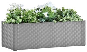 Letto Rialzato Da Giardino Con Irrigazione Grigio 100x43x33cm /