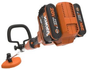 Decespugliatore a batteria brushless 40V in polipropilene WORX Powershare WG183E, testa in nylon 2 fili, batteria inclusa