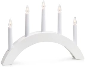 Markslöjd 704469 - Candelabro di Natale ATLE 5xE10/3W/230V bianco