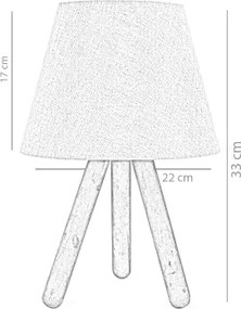 Lampada da tavolo  WOOD 1xE27/60W/230V rosa
