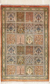 Ghom Tappeto 90 x 60 (Iran) Annodato A Mano