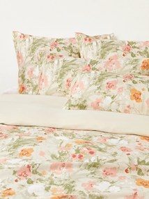 Copripiumino in raso di cotone floreale Anthea