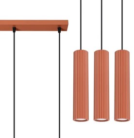 Sollux SL.1632 - Lampadario a sospensione con filo KARBON 3xGU10/10W/230V rosso