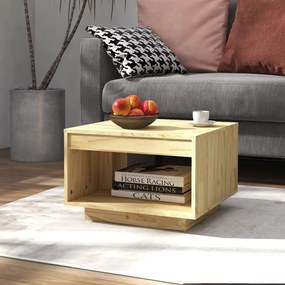 Tavolino da salotto 50x50x33,5 cm in legno massello di pino