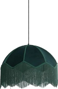 Lampadario in colore petrolio con paralume in tessuto ø 50 cm Malacia - Light &amp; Living