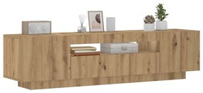 Mobile Porta Tv Con Led Artigianale 160x35x40 Cm Multistrato /