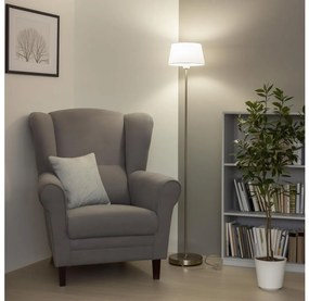 Brilagi - Lampada da terra LED CERIA 1xE27/40W/230V Ø 25 cm bianco/cromo satinato