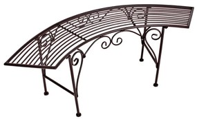 Panchina da giardino in metallo nero e marrone Fuego - Garden Pleasure