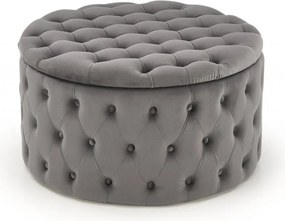 Pouf Nunez in grigio - H40 cm