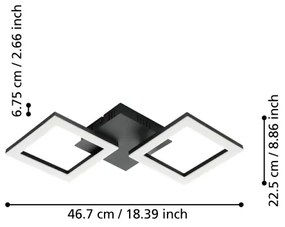 Eglo 31773 - Plafoniera LED dimmerabile PARANDAY-Z LED/15,5W/230V