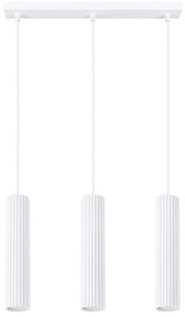 Sollux SL.1537 - Lampadario a sospensione con filo KARBON 3xGU10/10W/230V bianco