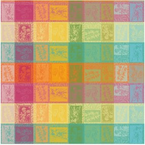 Tovaglia rotonda in cotone con rivestimento acrilico in jacquard Arc En Ciel