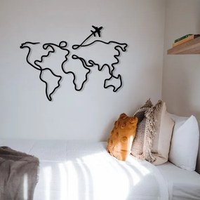 Decorazione da muro 60x42 cm mappa metallo