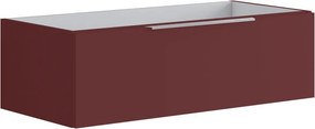 Mobile da bagno sospeso sotto lavabo L 99.5 x H 30 x P 45.5 cm rosso opaco, 1 cassetto Brera