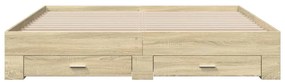 Giroletto cassetti rovere sonoma 180x200 cm legno multistrato