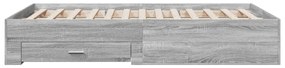 Giroletto cassetti grigio sonoma 135x190 cm legno multistrato