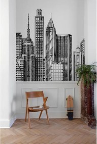 Fotomurale GRANDECOLIFE Grattacieli, bianco, nero 371X280 cm