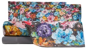 Completo Copripiumino in Raso di cotone Painted garden