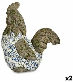 Statua Decorativa da Giardino Gallo Poliresina 22,5 x 46 x 41,5 cm (2 Unità)