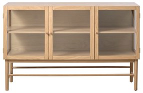 Vetrina in legno di quercia di colore naturale 88x140 cm Elba - Unique Furniture
