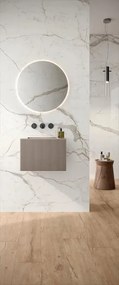 Piastrella da pavimento e rivestimento interno 120 x 278 cm Sp. 6 mm rettificato LM MVI.CAL.120X278LP in gres porcellanato lappato calacatta caldo 3.36 mq