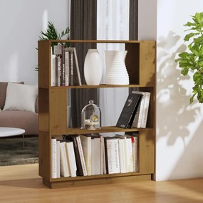 Libreria/divisorio miele 80x25x101 cm in legno massello