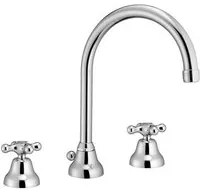 Batteria lavabo bocca girevole con scarico canna a fontana marea CromoPB