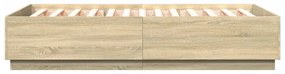 Giroletto luci led rovere sonoma 120x200 cm legno multistrato