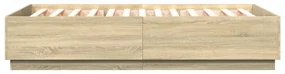 Giroletto luci led rovere sonoma 120x200 cm legno multistrato