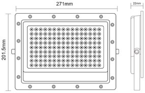 Riflettore LED da esterno LED/150W/230V 5000K IP65 grigio